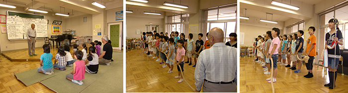 越ケ谷小学校での活動風景